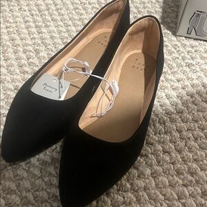 “A New Day” Black Memory Foam Flats size 9 NIB